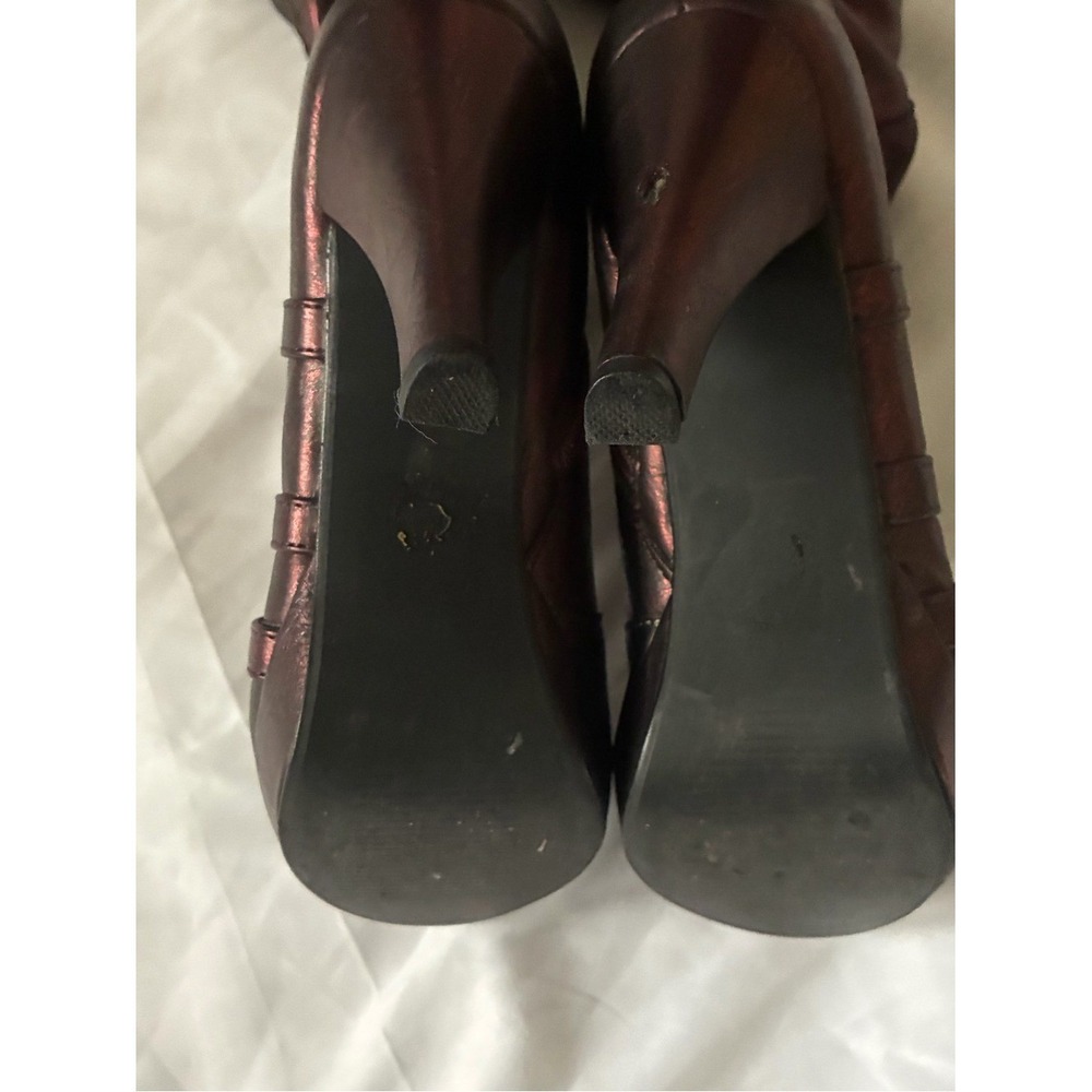 Ellie Over-the-Knee High Heel Wonder Woman Boots in Burgundy and Black -Size 7 - Picture 6 of 7